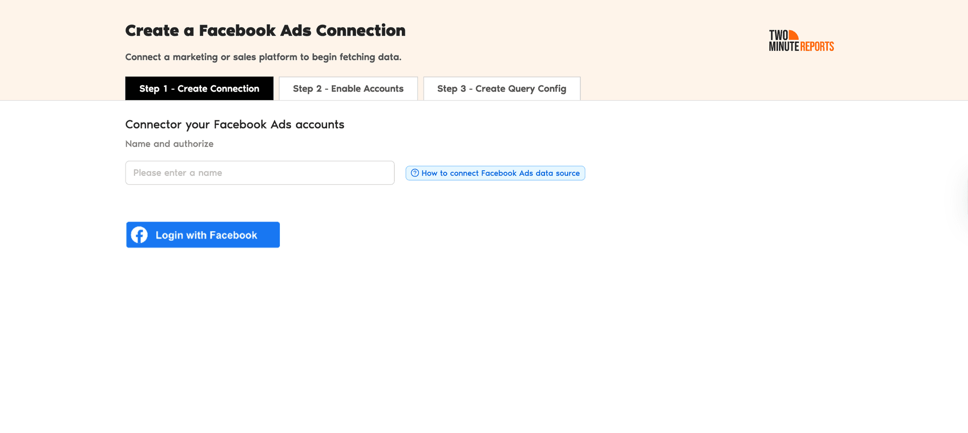 Create a Facebook ads connection in Looker Studio