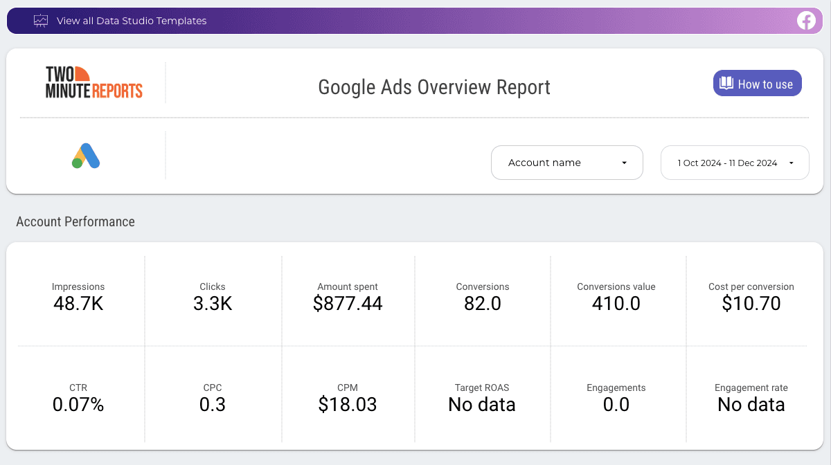 Google Ads Overview Report