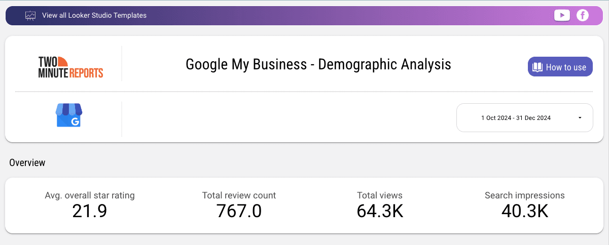 Google My Business - Demographic Analysis Report