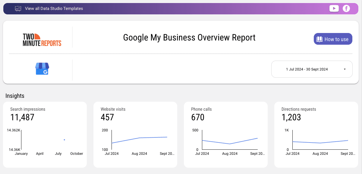 Google My Business Overview Report