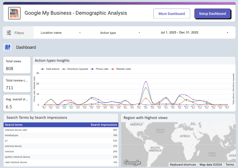 Google My Business - Demographic Analysis Report