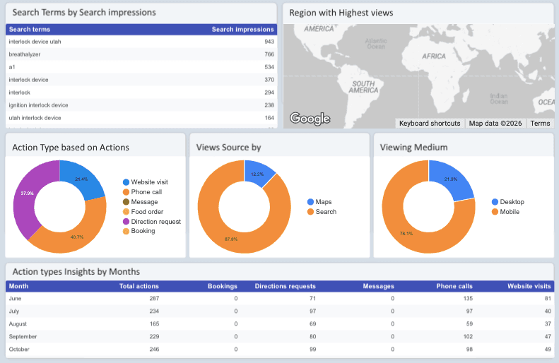 Google My Business - Demographic Analysis Report