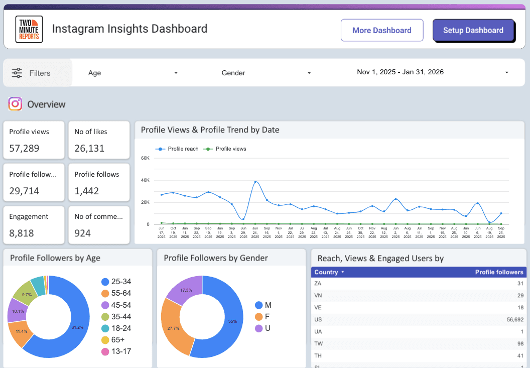 Instagram Insights Dashboard