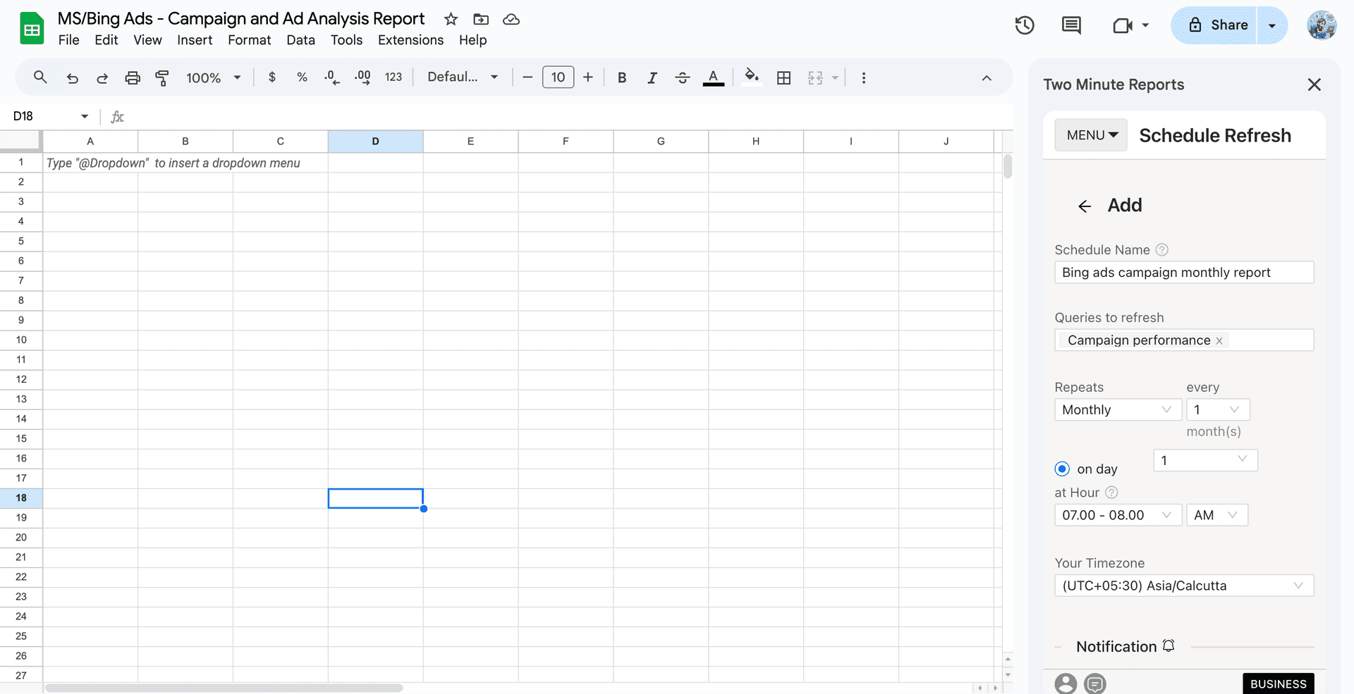 Automate PPC reporting for client campaigns