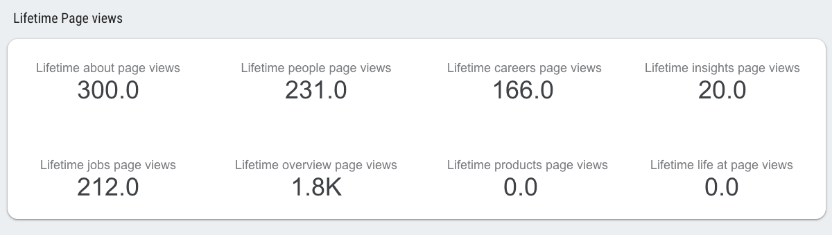 LinkedIn Pages - Unique & Lifetime Metrics Performance Report