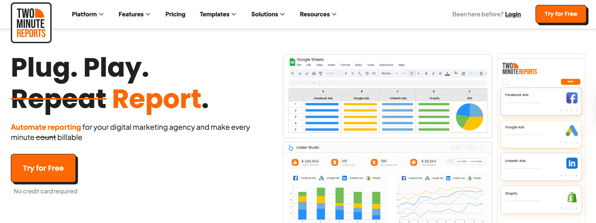 Two Minute Reports homepage